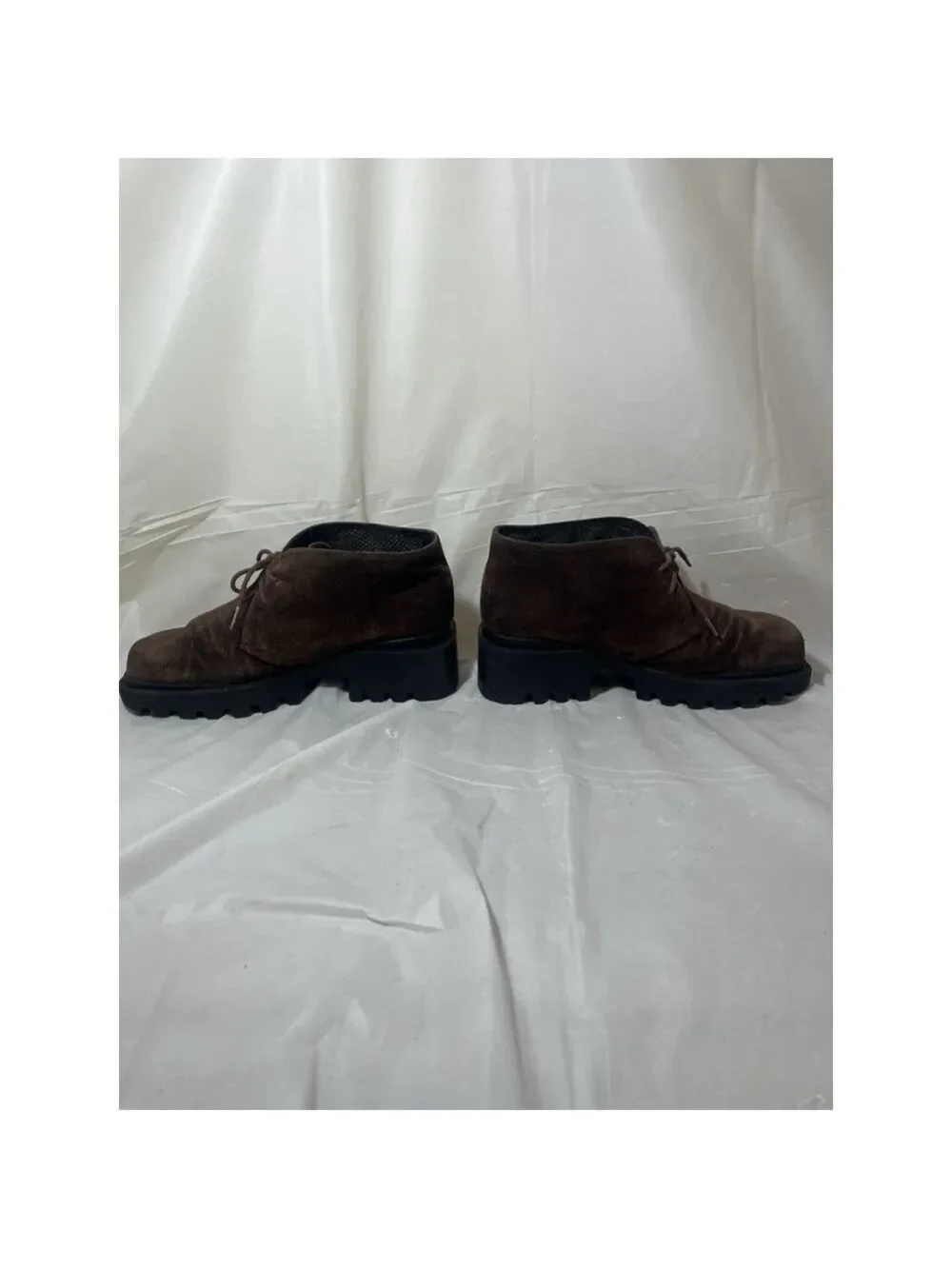 Colin Stuart vintage chunky Platform Loafer Brown Suede Y2K 90's